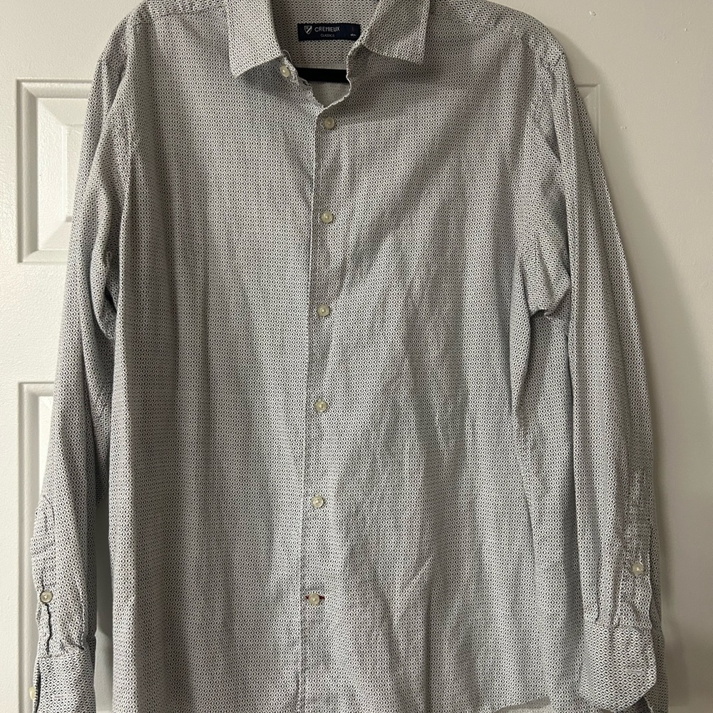 Daniel Cremieux Gray Patterned Button-Down Shirt